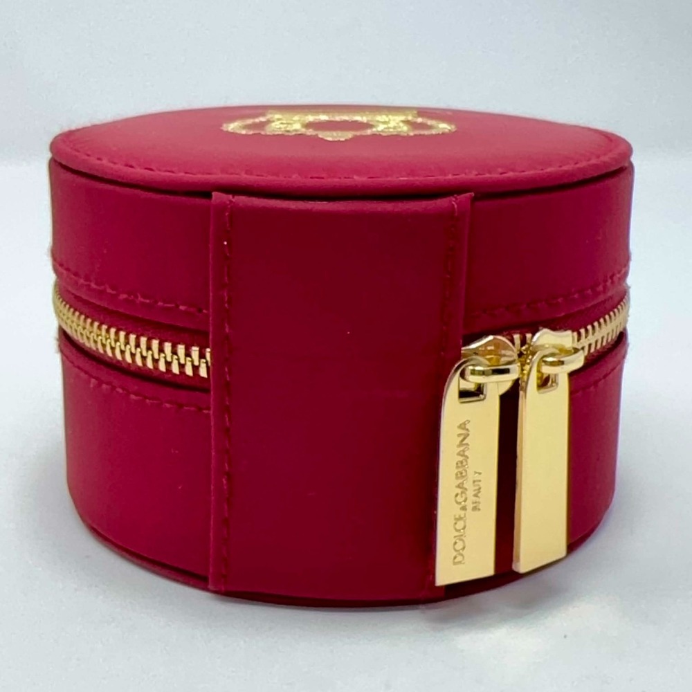 Dolce & Gabbana Beauty Jewelry Box Burgundy Travel Case Ring Bracelet Full Zip - Picture 3 of 7